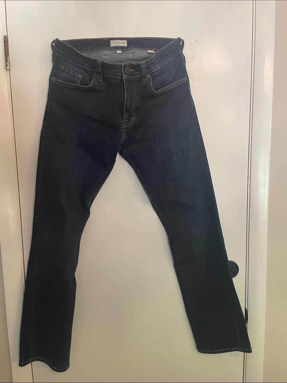 Tecovas Men’s Dark Blue Slim Straight Jeans 32/32